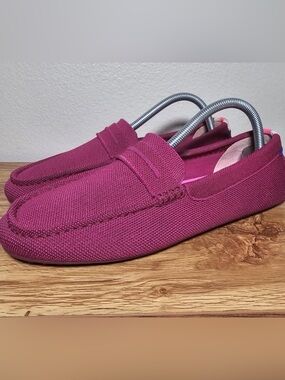 Rothy's Loafer Shoes Women's 10 Pink Knit The Driver Slip-On Round Toe